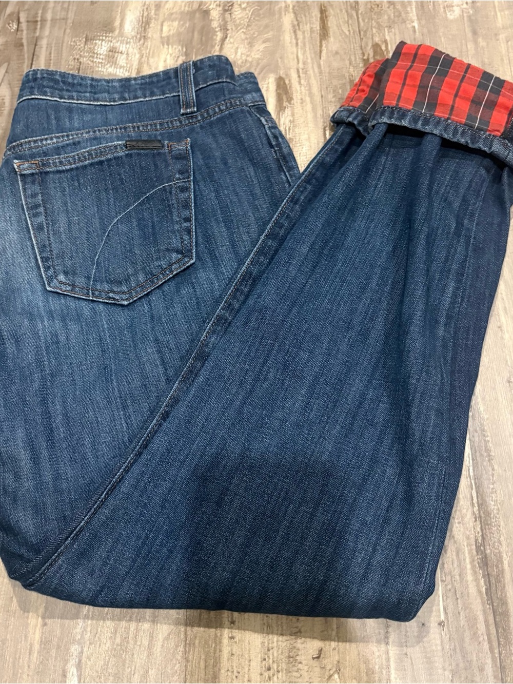 Joes Jeans Flannel Lined Womens Blue Jeans SZ 29 Straight Fit